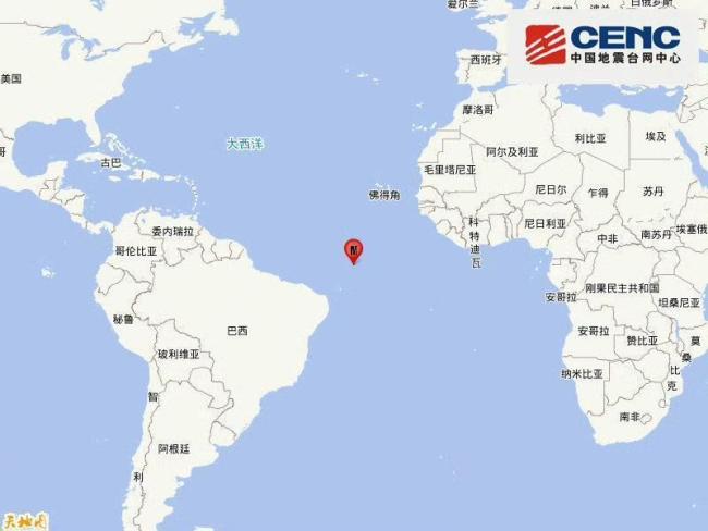 中大西洋海岭中部海域地震