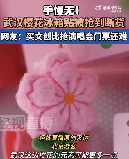 武汉樱花文创冰箱贴已断货，手慢无！