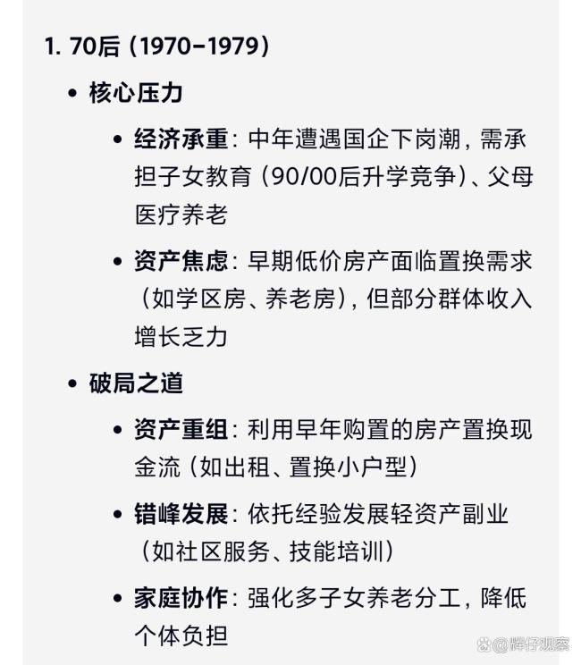 DeepSeek:70、80、90、00后，谁是最苦的一代？