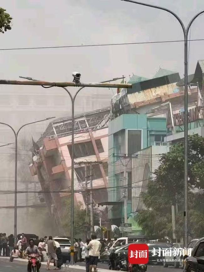 曼德勒多栋房屋倒塌 地震引发建筑损毁