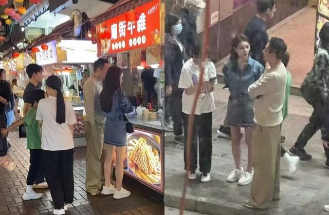 汪小菲一家4口香港逛夜市，小玥儿背影神似大S