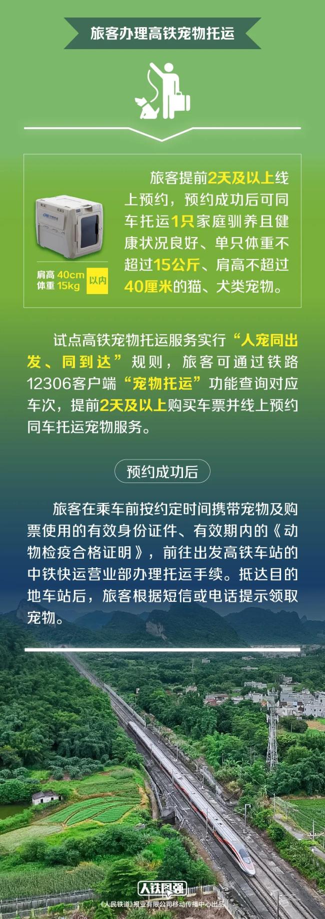 高铁部分车次试点宠物托运服务 人宠同游更便捷