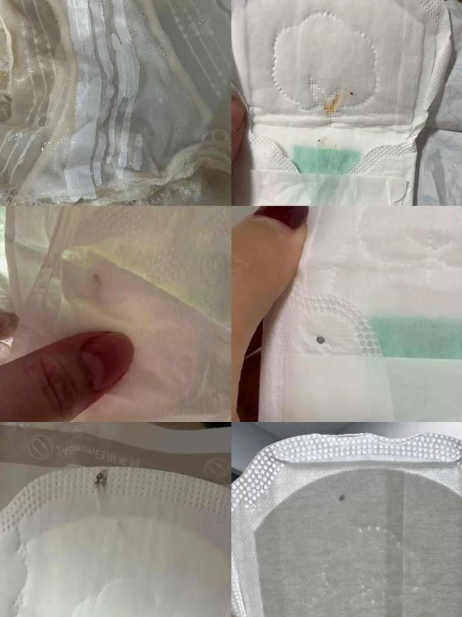 网红卫生巾被反映出现异物