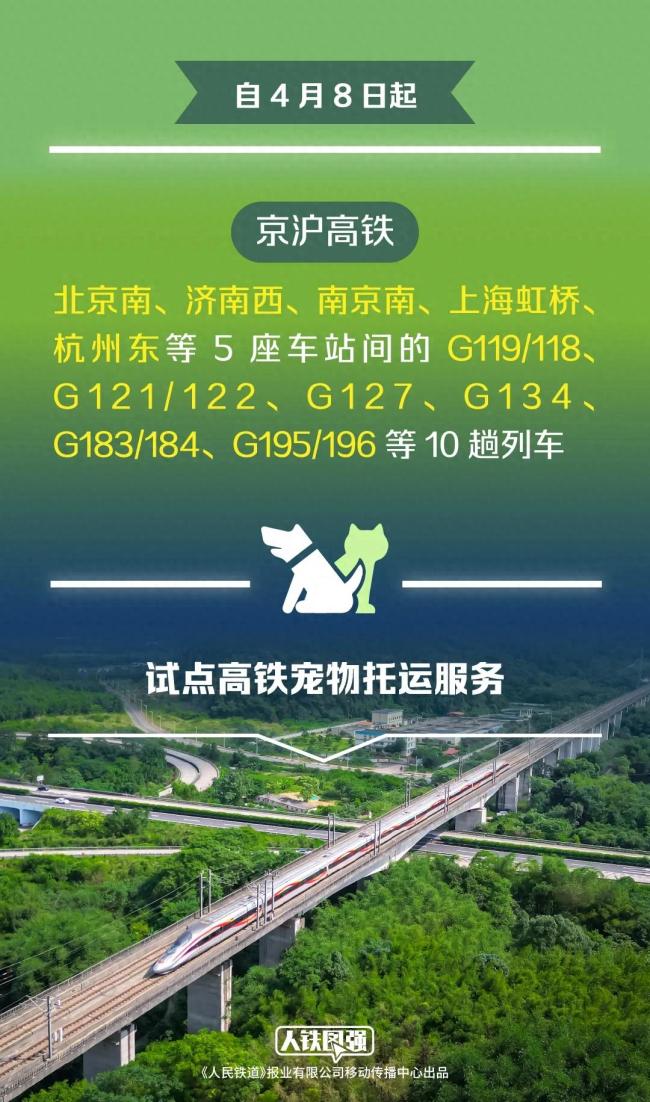 高铁部分车次试点宠物托运服务