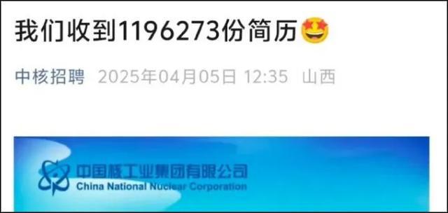 中核集团回应“收到100多万份简历”
