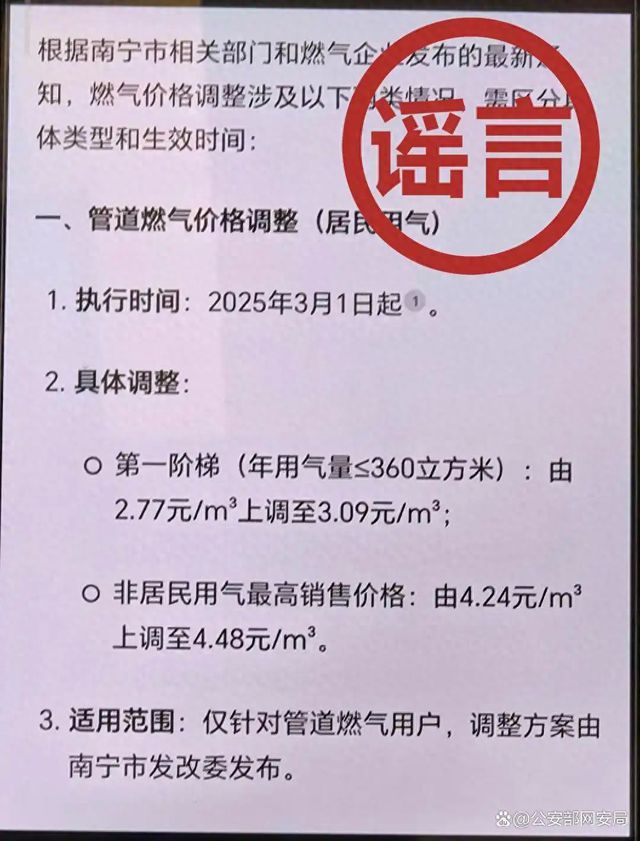 网民造谣天然气价格上涨被处罚