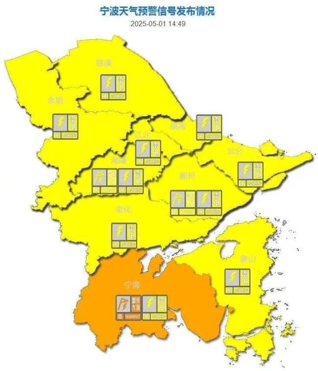 宁波下冰雹了 雷电预警连发