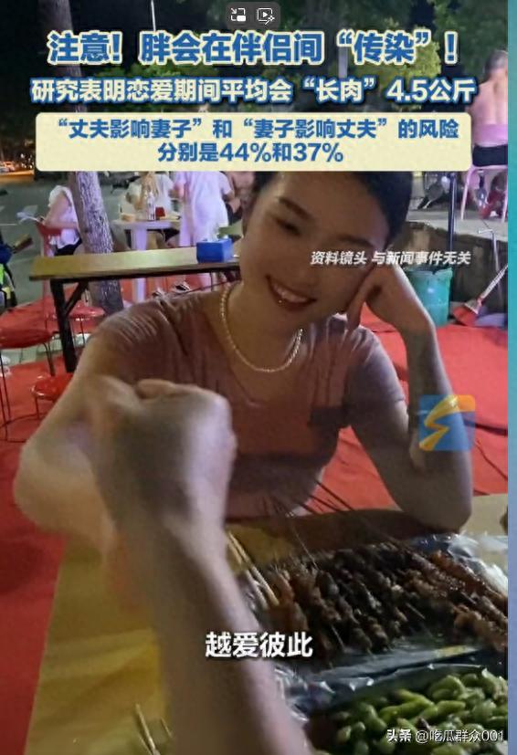 研究：恋爱期间平均胖4.5公斤