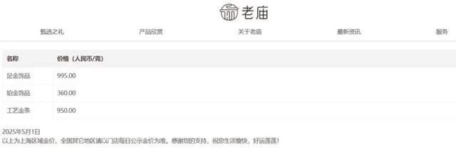 金饰跌破1000元大关多品牌下调价格 金价持续下跌