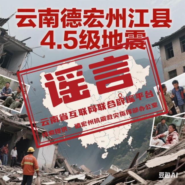 这些云南德宏州地震的传言是假的 谣言误导公众