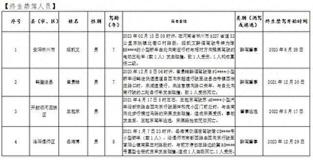 10人终生禁驾！河南交警发布5月份“五大曝光”警示