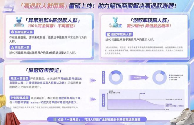 淘宝新功能商家可屏蔽高退款率人群，网友喊话：能不能屏蔽高退货率商家