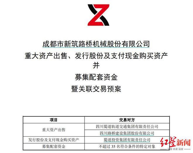 蜀道集团加速资产整合！新筑股份重组预案出炉，今日复牌一字涨停