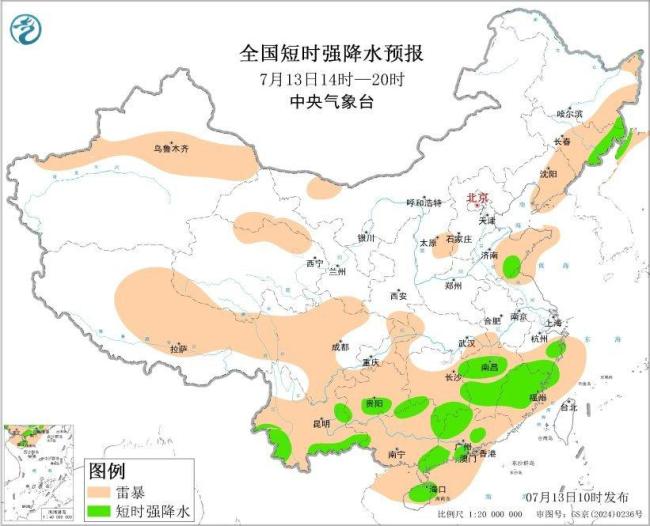 吉林山东江西等地将有强对流天气