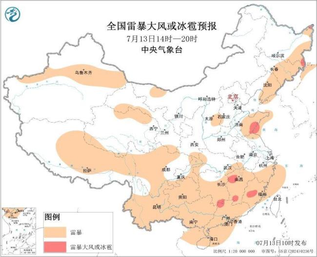 吉林山东江西等地将有强对流天气 多地需防范次生灾害