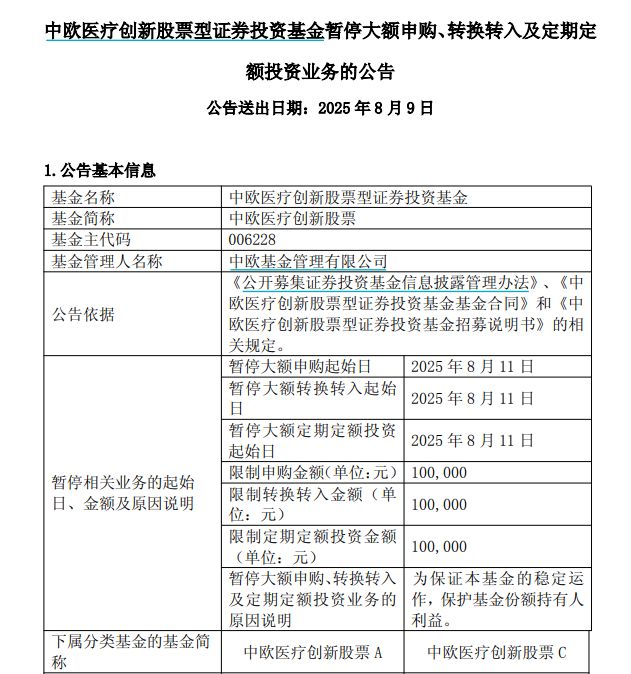 时隔四年，“医药一姐”葛兰再宣布限购！在管基金年内最高涨超60%