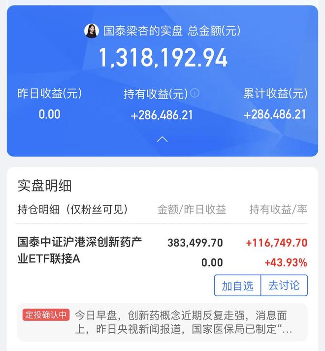 基金经理实盘曝光，有人已赚超百万元！建议投资者分批定投、逢高止盈