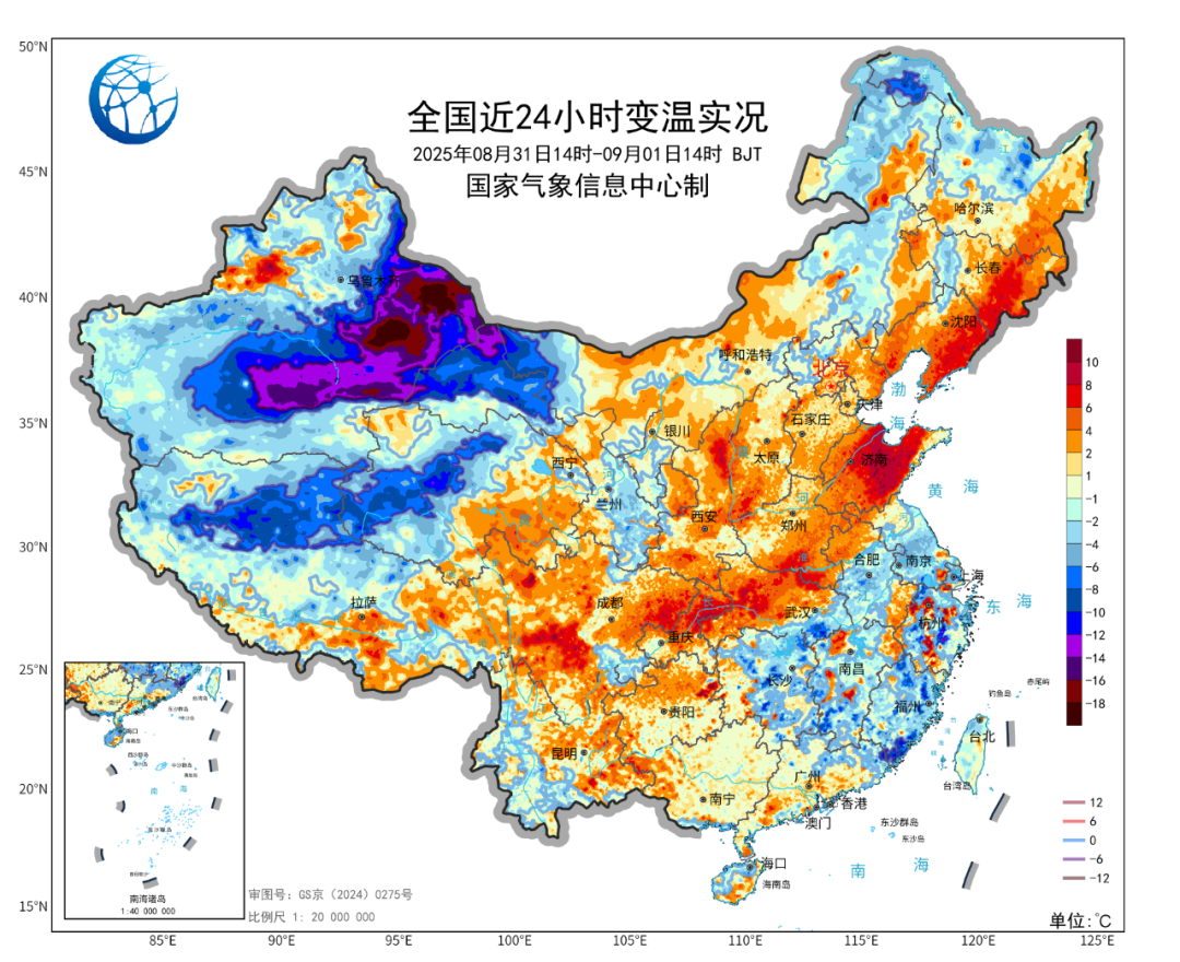 北方冷空气携大风降温沙尘来袭 南方“秋老虎”在线暑热持续！