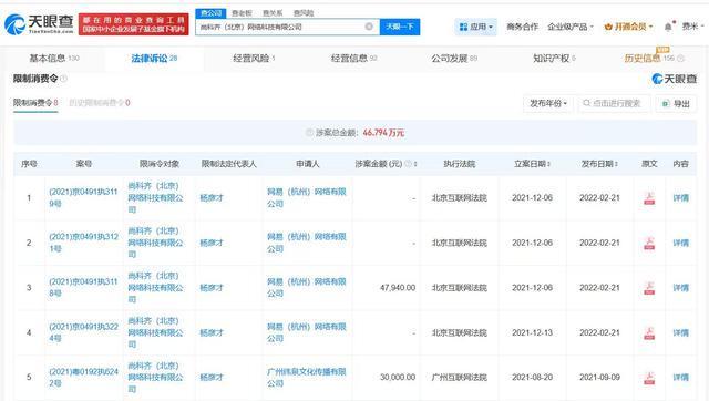 动漫之家曾被网易多次申请限消